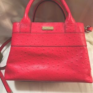 KATE SPADE CHARM CITY Ostrich Bow Crossbody/Shoulder bag in POPPY RED 🌺
